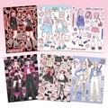 6pcs Y2K subculture anime girl aesthetic stickers for scrapbooking and phone cases - Hailey Chapter 1 (Glitter Film)