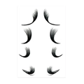 Adesivi per tatuaggi per capelli neri con quattro diversi stili di frangia - HE-05 / 11*18cm