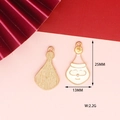 Detailed view of Santa Claus enamel pendant showing dimensions 25mm x 13mm and 2.2g weight - 2 Santa Claus