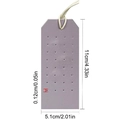 Light purple PU leather earring display card with dimensions 11x5.1cm and beige hanging cord - Purple