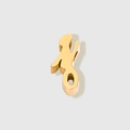 Artistic lowercase gold-plated stainless steel letter pendant for DIY jewelry - Lowercase j / Gold