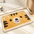 Cartoon tiger non-slip bathroom mat made of soft absorbent plush fabric for home use - Haha Tiger
