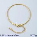 Minimalistische gouden roestvrijstalen slangarmband met een verlengstuk van 5cm - 165mm x 1.4mm + 5cm / Goud