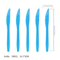 Blue translucent plastic knives set of 10 for birthday party tableware and decor - Blue Plastic Knives 10PCS