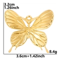 Ciondolo a farfalla dorata in acciaio inossidabile da 3,6cm x 3,2cm e peso di 8,4g - Oro