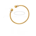 Bracciale a spirale in acciaio inossidabile dorato con accenti in cristallo - Z012-Texture Serpente Cristallo / Bracciale Colore Oro