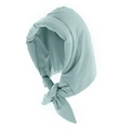 Winter padded puffer hat in light blue color with soft insulated fabric for wind protection - Mint Green