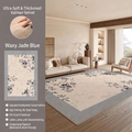 Modern tapijt in Chinese stijl in beige en marineblauw met antibacterieel fluweel - 200*300cm / Nuoyu Blauw