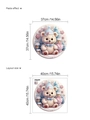 Cartoon bear and pink Christmas tree wall sticker with layout and paste dimensions - Winter Bear Dessert Style (C98) / 1 Piece (40x40cm)