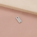Macro shot of rectangular stainless steel charm with S.Steel engraving for DIY jewelry - Rectangle S.Steel Tag (5#) / Steel