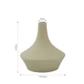 Minimalist light green ceramic vase in matte finish measuring 15cm high and 14.5cm wide - BZ017A-Light Green Ceramic Vase