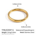 Detailed size specifications of the waterproof 18K gold plated stainless steel bangle - Gold Style (YYBL023047-G)