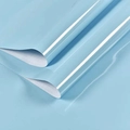 Glossy bright blue self-adhesive marble wallpaper roll with grid back paper for kitchen - 60cm Wide * 1m / Holographic Blue