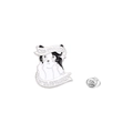 Funny cartoon black cat enamel pin with Disappointed But Not Surprised text variant - Cat Middle Finger (CZ0495-2)