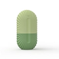 Green gradient diamond face ice roller with wave relief design for skin massage - Shell Style - Green