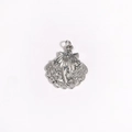 Pendentif coquillage argenté avec textures d'étoile de mer et de conque et anneau - Coquille à Motif Océan Argentée (Style 5)