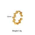 Elegante gouden kralen open ring voor dames met 5,6 mm breedte en minimalistisch design - Kralen Verstelbare Ring (JDR201682) / Breedte 5,6 mm / Goud