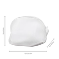 White fine mesh laundry shoe bag with 42x24x22cm dimensions for machine washing - 42*22*24cm / White Zipper