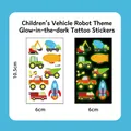 Luminous kids robot construction truck tattoo stickers glowing in the dark model Y-049 - Luminous Car Y-049