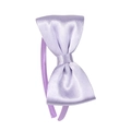 Handmade purple satin bow headband with premium silk finish and elegant minimal design - Light Purple