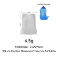 Moule en silicone DIY pour petits cristaux de résine mesurant 2,4x2,9 cm de taille - Style 6 Grappe de Cristal
