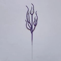 Purple glitter artificial Christmas branch for festive party decor and floral arrangements - Eggplant Purple