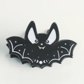 Molla per capelli a pipistrello nero con fasi lunari e stelle per acconciature Halloween - Pipistrello Divertente