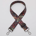 Ethnic style adjustable fabric bag strap with colorful patterns and gunmetal swivel hooks - No.636 Graffiti Pattern - Gunmetal Hook