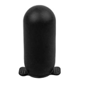 Matte black stretchable silicone leak-proof cover for travel bottles with pull tabs - 6th Gen (Portable Tabs) / Black