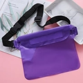 Custodia impermeabile viola in PVC per telefono con cinturino in nylon regolabile - Marsupio Impermeabile / Viola