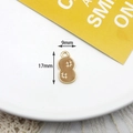 Peanut enamel pendant charm in golden finish for DIY jewelry making accessories - 3# Peanut