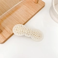 Elegant white pearl hair clip in a twisted knot shape with a minimalist Korean design - Pearl Twist Bowknot Hairpin