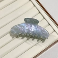 Large iridescent pearlescent acetate hair claw clip in light blue and pink hues - Starry Sky Blue
