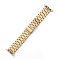 Three-bead stainless steel watch band in champagne gold finish for Apple Watch - 20mm / Gold