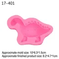 Stampo in silicone rosa a forma di dinosauro per fondant, decorazione torta 10x6,3cm - Stile 4 / Rosa