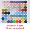Bunte runde Haftnotizen mit 4,1cm Durchmesser in Macaron-Farben zu 20 Blatt - Großes Farbkarten-Set (8 Farben/160 Blatt)