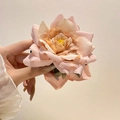Elegant peach pink fabric orchid flower hair claw clip for fashionable women hairstyles - No.49 Claw-Light Pink Rose Flower