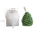 Pinecone candle silicone mold with size 5.5x6cm for DIY pine nut resin and plaster crafts - Hazelnut / White