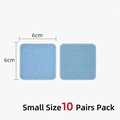 Blue 6x6cm anti-slip sofa cushion pads in 10 pairs set for secure furniture grip - 10 Pairs Set / 6x6cm (Standard) / Blue