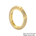 Golden micro-pave zircon connector clasp 24.3mm for DIY jewelry making and bracelets - Style 5: Copper Micro-set Zircon Connecting Buckle