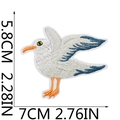 Detailed size measurement of a seagull embroidery patch with 7cm width and 5.8cm height - Seagull Style (14号)