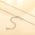 Macro shot of S925 sterling silver stamp on a silver necklace with spring clasp - XL1199 Beaded Link Chain