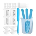 Kit resina DIY silicona con vasos medidores 100ml, agitadores y dedales de goma - Kit de herramientas DIY n.º 3