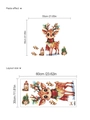 Weihnachts-Rentier-Wandsticker-Set mit Sternenkeksen und Laterne 55x55cm Deko - ZB202/Cartoon Rentier Laterne Set / 30*60cm