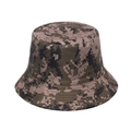 Close-up of durable digital camo fabric and reinforced stitching on outdoor bucket hat - Adjustable 58cm / Brown Green Khaki Digital Camouflage Style (9)
