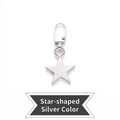 Universal silver star-shaped metal zipper pull replacement for bags and jackets - Star Shape - Silver