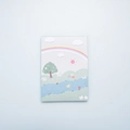 Mini portable notepad with cartoon rainbow and landscape cover for student use - Rainbow Scenery (SR2008-29)
