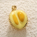 Ciondolo a forma di durian in oro con smalto giallo per creazione di gioielli fai-da-te - Durian