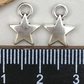 Set di due ciondoli a stella vuota in argento per creazione di gioielli fai da te - Ciondolo Piccola Stella Argento Antico (9x12mm)