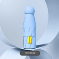 Ice blue portable UPF 50+ travel umbrella with compact 6-rib folding design - Sky Blue